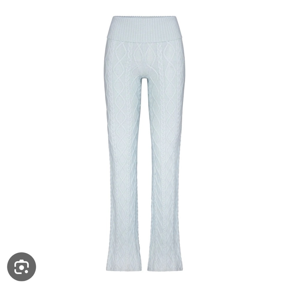 NWT Skims Snow Bunny Shop Knit Foldover Pant in Cloud Size Medium - Picture 4 of 4